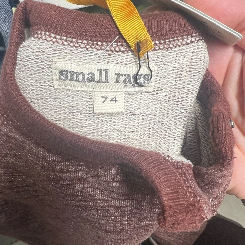 NWT Small Rags Burgundy Snap Onesie Size 9months